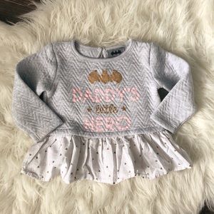 2T Batman Peplum Sweater